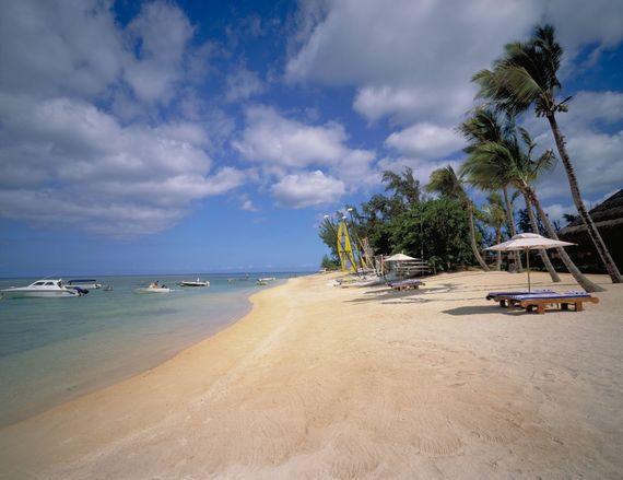 Mauritius Strand Beach Palmbomen