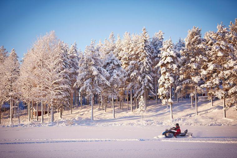 Sneeuwscooter - Lapland - Sneeuw